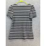 EXPRESS  Women's Blouse Short Sleeve Striped Square Neck Size Large Puff sleeve Photo 1