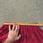 VTG 80s 90s prairie Gunne red calico floral eyelet lace tiered skirt 25" WAIST Size XS Photo 5