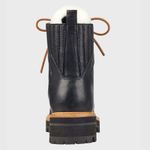 Marc Fisher NWOB WOMEN'S IZZIE LUGSOLE ANKLE BOOT BLACK AND IVORY HIKING Sz 5.5 Photo 2