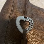 Brighton Bellaire Pebblef Leather Hobo Shoulder Bag Copper EUC Photo 7