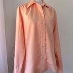 Vintage ‘70s Adelaar Peach Collared Button Down Shirt Orange Size L Photo 2