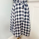 Banana Republic  Gingham Plaid Shirtdress Navy Blue Gray White Dress 8 Photo 4