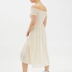 Urban Outfitters Amelia Off The Shoulder Neutral Smocked Midi Maxi Dress Photo 5