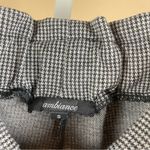 Ambiance Size Small Paper Bag Houndstooth Straight Leg Retro Dress Pants Black Photo 4