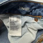 American Eagle  Size 4 Tomgirl Straight Baggy Distressed Jeans Stretch Raw Hem Photo 8