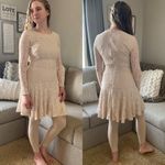 Gianni Bini  Lace Overlay Fit and Flare Ivory Cream midi mini long sleeve dress Photo 10
