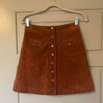 Anthropologie  Brown Suede Skirt Photo 2