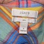 J Crew multi colored boy fit preppy size 4 button down shirt Blue Photo 2