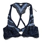 Thistle and Spire Bra Womens 32B Blue Denim Racerback Lace Festival Boudoir Sexy Size undefined Photo 0