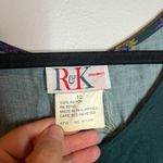 Y2K 1990's green floral tie back maxi dress Size 10 Photo 3