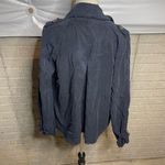 Miss Me Womens Dusty Black Military Open Front Draped Jacket Size Large Photo 2