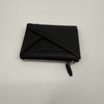 Charles and Keith New  Midori Geometric Top Zip Wallet Noir Black Minimalist Preppy Photo 5