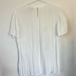 Knox Rose Lightweight White Capsleeve Flowy Short Sleeve Summery Top Subtle Print Sz S Photo 5