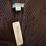 Pendleton Sold! NWT Plus Women’s 3X Brown Cable Knit 100% Cotton Zip Vest Photo 1