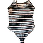Forever 21  Striped Ribbed Sleeveless Tank Bodysuit Photo 2