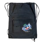 Disney  World Mickey Mouse Sorcerer Magic Drawstring Backpack Black Stash Bag Photo 0