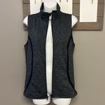 Under Armour Heather Black Sleeveless Athletic Mock Neck Layering Zip Vest-Med Photo 5