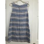 BeachLunchLounge Beach‎ Lunch Lounge Blue White Striped Sleeveless Linen Blend Dress XS Photo 6