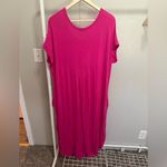 Heimish USA Vibrant Pink Shortsleeve Maxi Dress size large Photo 6