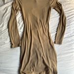 Princess Polly  tan long sleeve ruched dress Photo 2