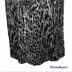 Nina Leonard  Lemmie Sleeveless Snakeskin Midi Dress Black & White Medium Photo 5