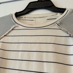 Lululemon  Full Tilt Long Sleeve Striped Ruffle Lace Angel Wing Athletic Top Photo 6