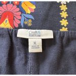 Croft & Barrow Navy Blue Floral Print Mini Skort Sz XL Golf Outdoor Tennis Photo 2