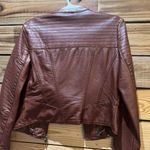 Xhilaration Leather Brown Jacket Photo 3