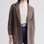 Quince brown organic cotton knit blazer Size XS Photo 0