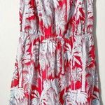 Talbots  Plus Size 14 Dress Smocked Palm Tree Fit & Flare Midi Dress NEW NWT Photo 0