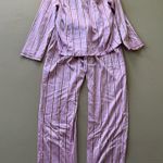 Victoria's Secret  Striped Satin Long Pajama Set Photo 2