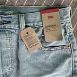 Levi's Womens Icon Mid Rise Raw Hem Denim Mini Skirt Sz 29 NWT Photo 1