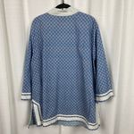 NicoBlu Cotton Capri Tunic in Blue Vietre Porcelain Print Sz.2X Photo 10