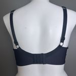 Parfait Bra US Size 38H Lined Molded Cups Black Shimmer Stripes Underwire Photo 3