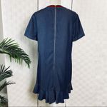 Ted Baker Meggi Blue Jean Frilled Hem Short Sleeve Dress Photo 5