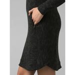 prAna  Women's Sindri Dress Long Sleeve Zippered Pockets, Dark Gray Size Medium Photo 4