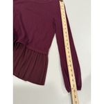 Loft  Sweater Womens XS Petite Maroon Stretch Romantic Workwear Preppy Academia Photo 5