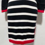 Area Stars New Color Block Stripe Mini Sweater Dress Black White Red Size Small Photo 7