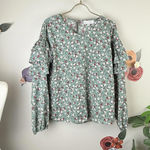 Hayden  Green Floral Los Angeles Floral Blouse - Size - Small Photo 0