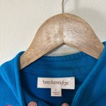 Brekenridge Blue Embroidered Butterfly Print Zip Up Sweater Size L Size L Photo 2