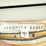 Veronica Beard  Serence Cotton Blend Maxi Skirt in Yellow Pink Metallic Stripe S Photo 5