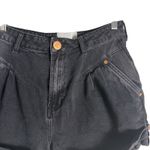 One Teaspoon  Streetwalkers High Waist 80s Fit Black Pleated Denim Jean Shorts 26 Photo 3