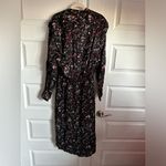 Isabel Marant Isabel Marant Etoile Okleya Gathered Jacquard Dress Black Floral Midi NWT 10 Photo 12