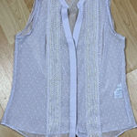 White House | Black Market  WHBM Lilac Sheer Dress Tank Top‎ Photo 0