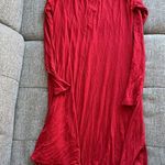 Red v neck AZOT dress long sleeve small Photo 3