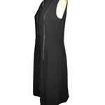 Sleeveless Zipper Detail Sheath Dress Size 10 Black Photo 5