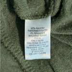 Lou & grey  Sweater Hooded Poncho Size Medium Oversized Olive Stretch  Top Photo 3