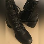 Zodiac  women Gemme black leather combat boots US 9 Photo 2