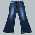 Maurice's 2000s Maurice’s Women’s Flared Bootcut Jeans dark wash size 11 short embellished Photo 0