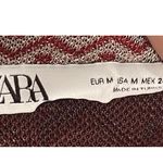 ZARA  Zig Zag Knit Mini Red Black Dress Photo 1